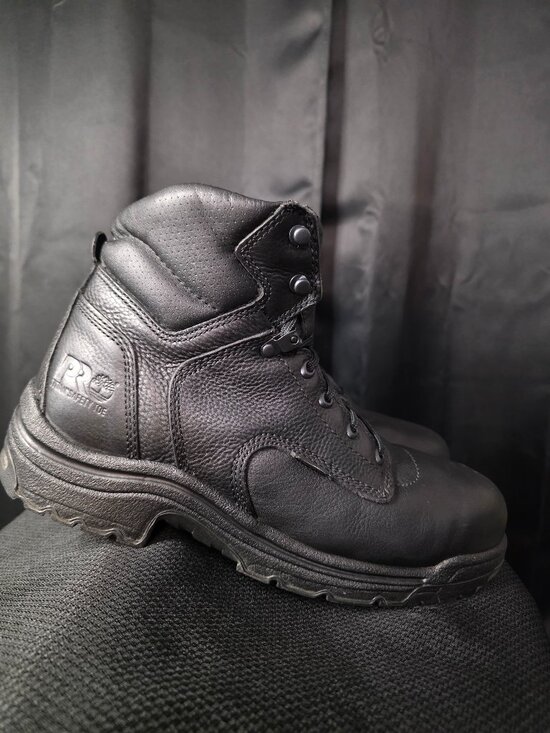 Timberland SZ  Composite toe black leather work boots
